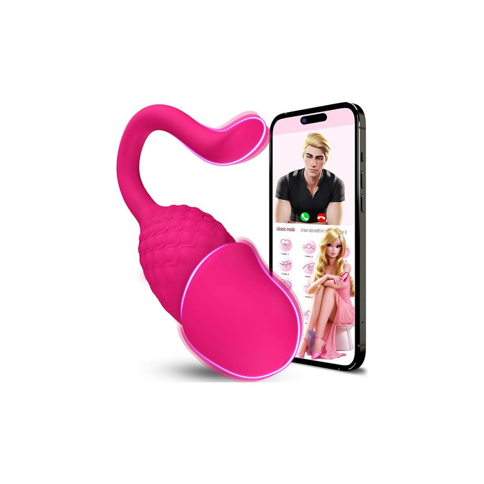 Universal 6-in-1 rechargeable silicone vibrator with app control and 9 modes