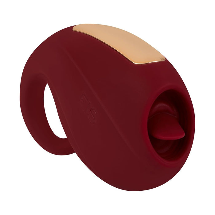 Silicone clitoral vibrator with rotating tongue, 9.6 cm, waterproof IPX7