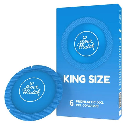 Love Match King Size XXL prezervatyvai – 6 vnt. rinkinys, patogus didesnio dydžio apsaugai