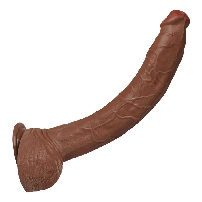 33 cm long realistic silicone dildo with strong suction base