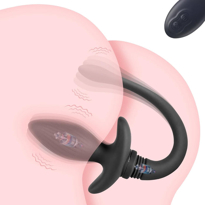 Ergonomiškas analinis kaištis su 7 vibracijos režimais ir nuotoliniu valdymu