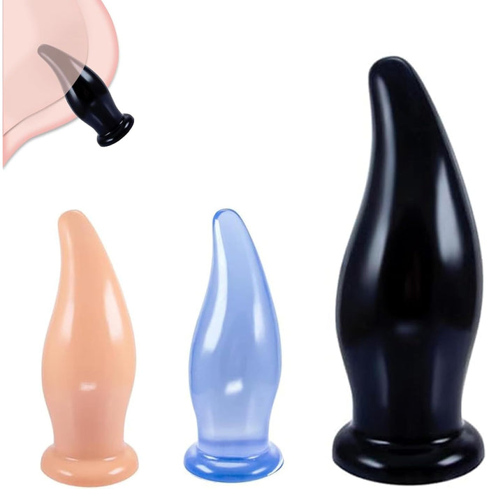 Didelis analinis kaištis su stipriu siurbtuku ir lankstumu malonumui