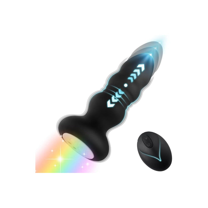 Analinis vibratorius vyrams su 9 teleskopiniais režimais ir nuotoliniu valdymu