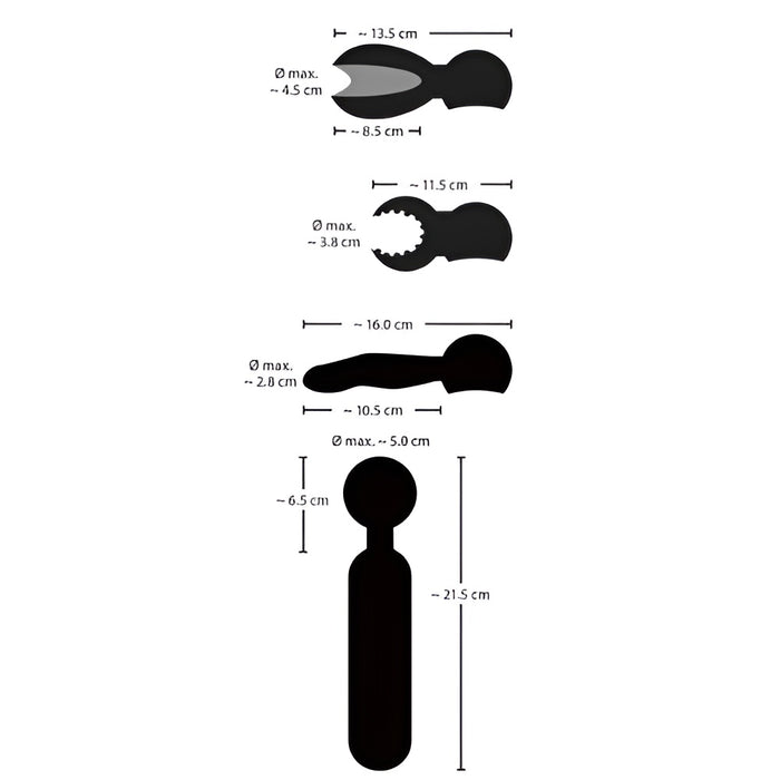 Couples Choice vibrating massager with 3 attachments 