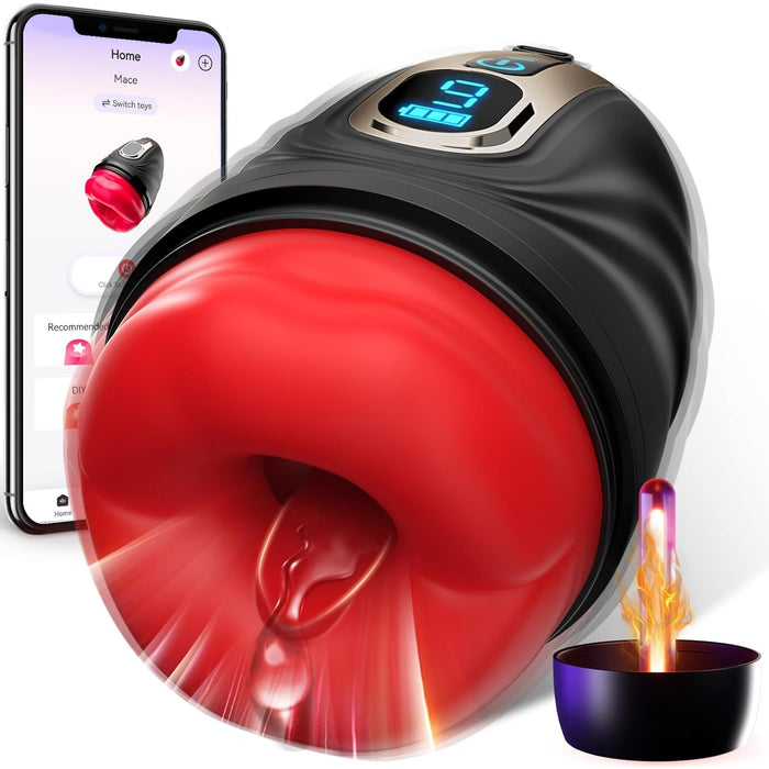 Electric male masturbator with 9 vibration modes and app control