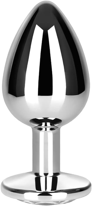 Elegant 3-piece aluminum anal plug set with crystal