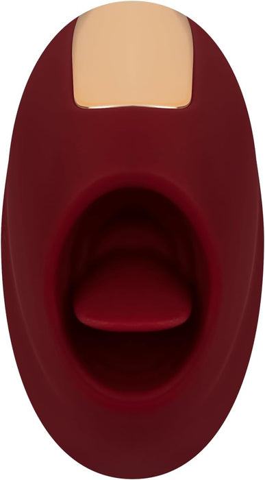 Silicone clitoral vibrator with rotating tongue, 9.6 cm, waterproof IPX7