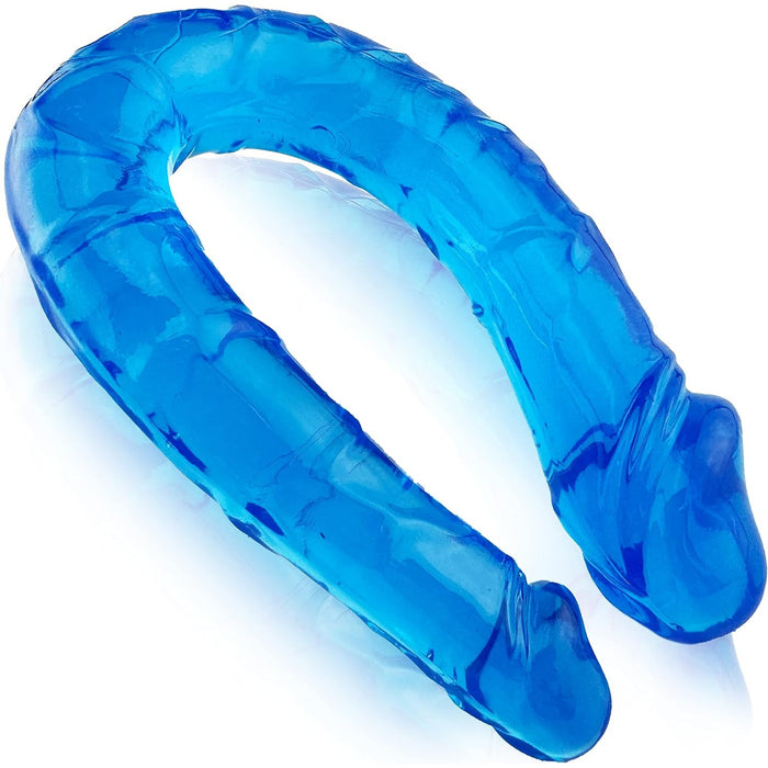 Double flexible dildo 30 cm long with G-spot stimulation and waterproof