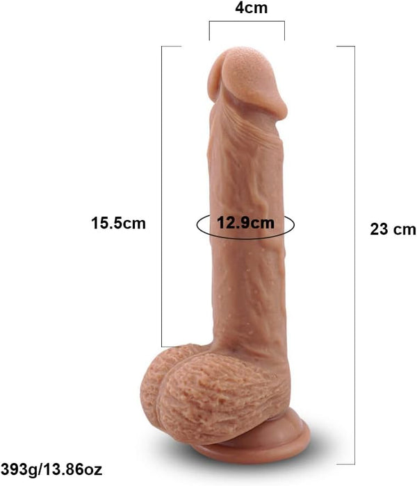 23 cm Realistic silicone dildo with adjustable strap for women and men