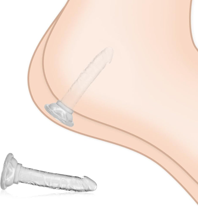 Small transparent toy with strong squeeze base 12 x 2.5 cm