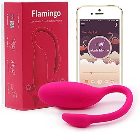 Bluetooth-controlled silicone vibrating egg Flamingo with Dildo function