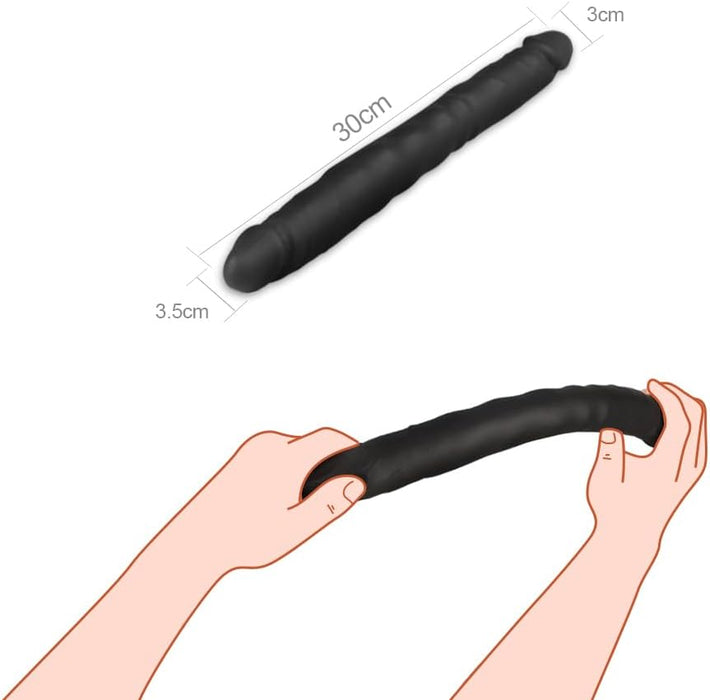 Double Realistic Silicone Dildo for Women – Flexible Shape, Two Heads