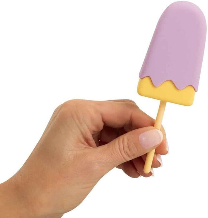 Vibrating Popsicle-shaped top vibrator 13.5 cm, bright colors