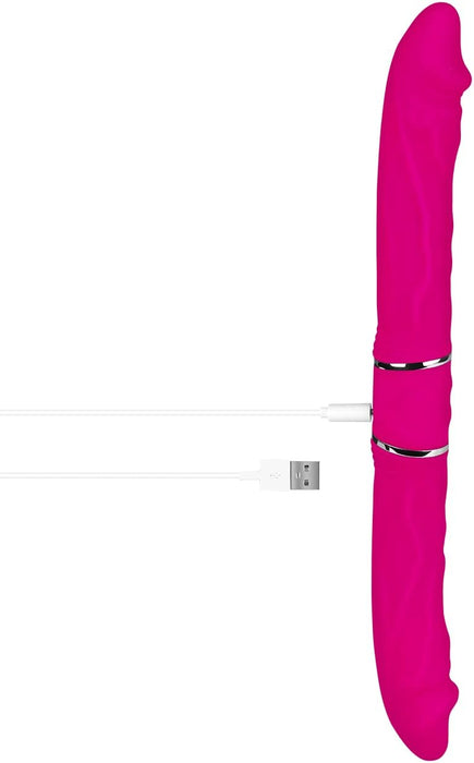 Sinnlicher Doppelvibrator – 35 cm, wasserdicht, mit 9 Vibrationsprogrammen