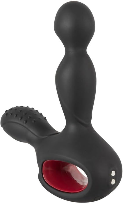 Prostate massager with 10 vibration modes and rotating function, black