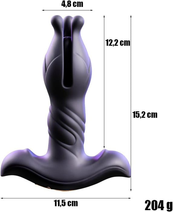 Anal vibrator with 9 vibration modes and dilator for prostate stimulation