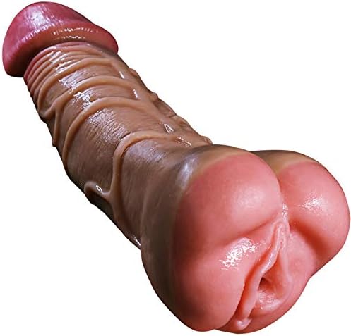 Real Dildo and Vaginal Masturbator for Men and Women, Flexible and Curved