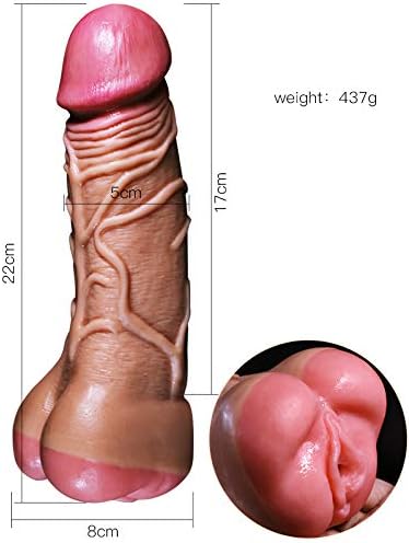 Real Dildo and Vaginal Masturbator for Men and Women, Flexible and Curved