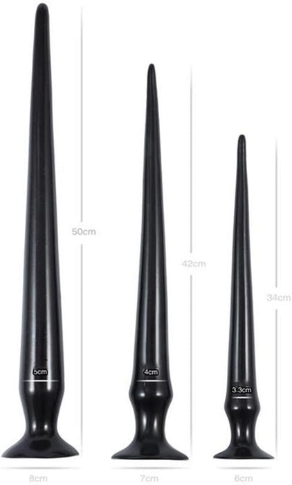 Lankas Silikono Analinis Butt Plug su Stipria Prisega, 42 cm ilgio