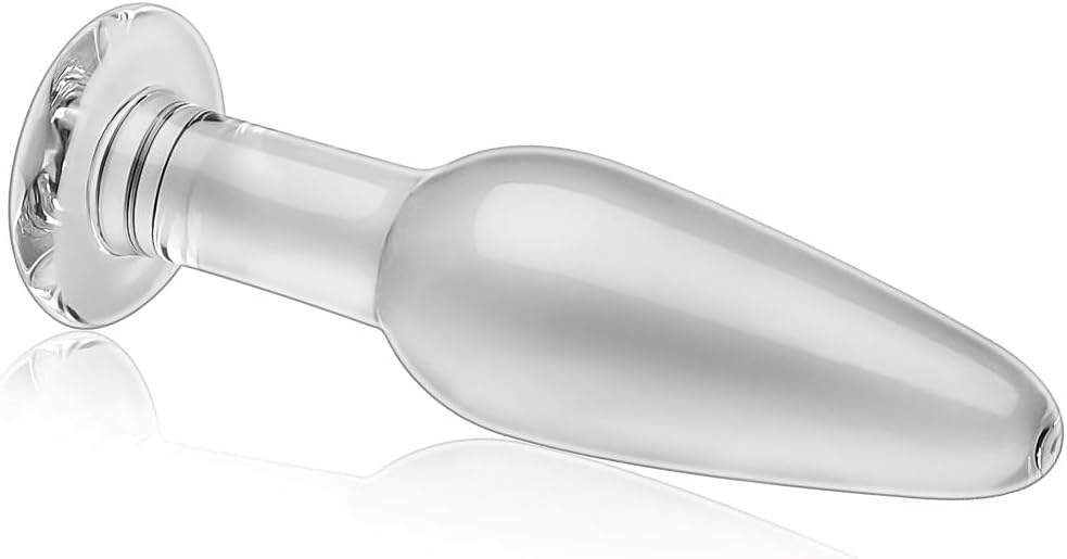 Elegant glass anal plug 3-piece set for temperature play