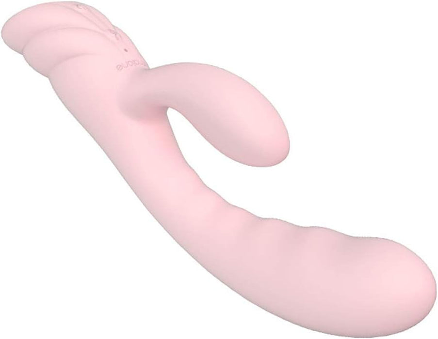 Pink G-spot vibrator with soft silicone and heating function