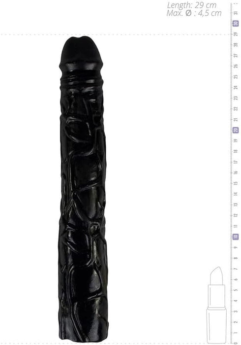 Big black dildo Big Mr. Softee with full veins, flexible and pleasant to the touch