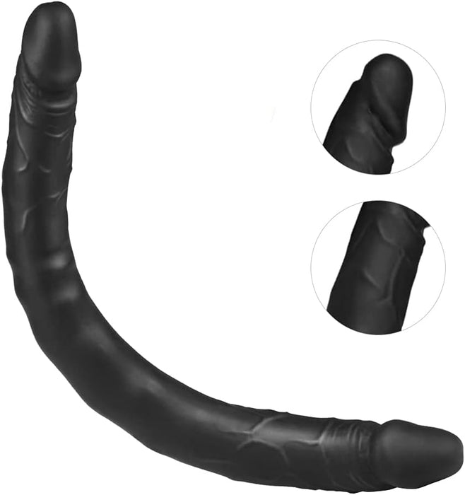 Double Realistic Silicone Dildo for Women – Flexible Shape, Two Heads