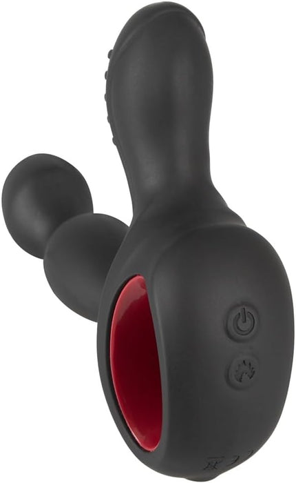 Prostate massager with 10 vibration modes and rotating function, black