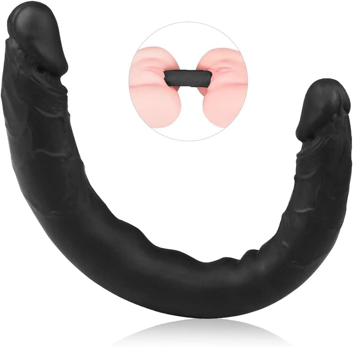 Double Realistic Silicone Dildo for Women – Flexible Shape, Two Heads