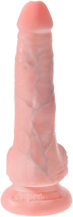 Vibruojantis 6 colių dildo su sėklidėmis ir realistiškomis detalėmis