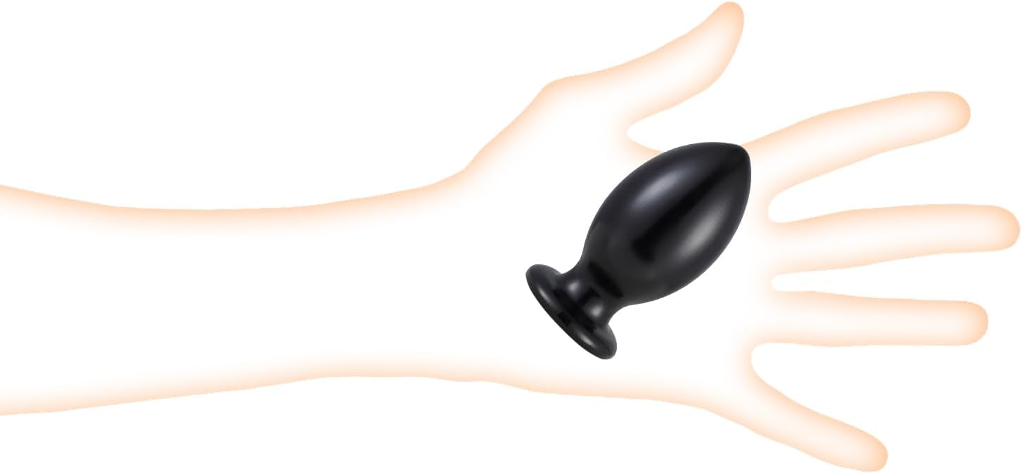 Rugby design anal plug with strong suction cup, 7 sizes for beginners