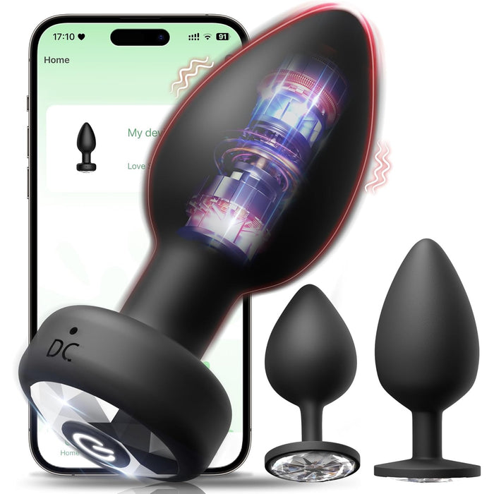 Analinis kaištis su vibracijos funkcija ir APP valdymu moterims ir vyrams