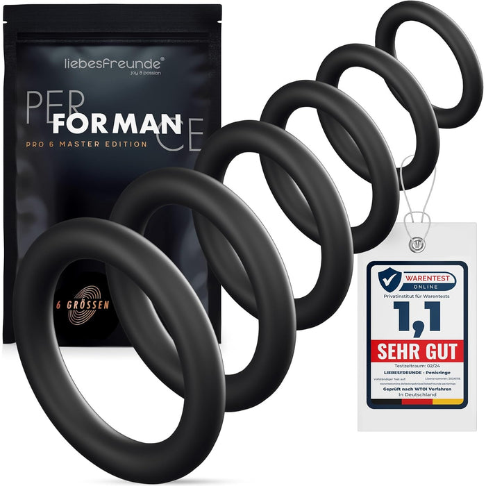 Erotic ring set for strong erection and long-lasting pleasure