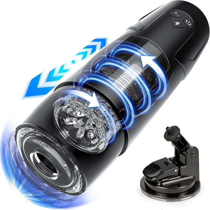 Electric masturbator for men with 7 modes, telescopic function and rotation