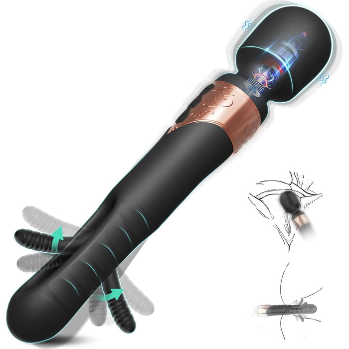 12-mode vacuum clitoral vibrator for couples with strong suction cup fixation