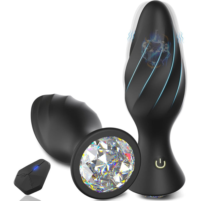 Anal Vibrator with 10 Vibration Modes and Remote Control, for Beginners