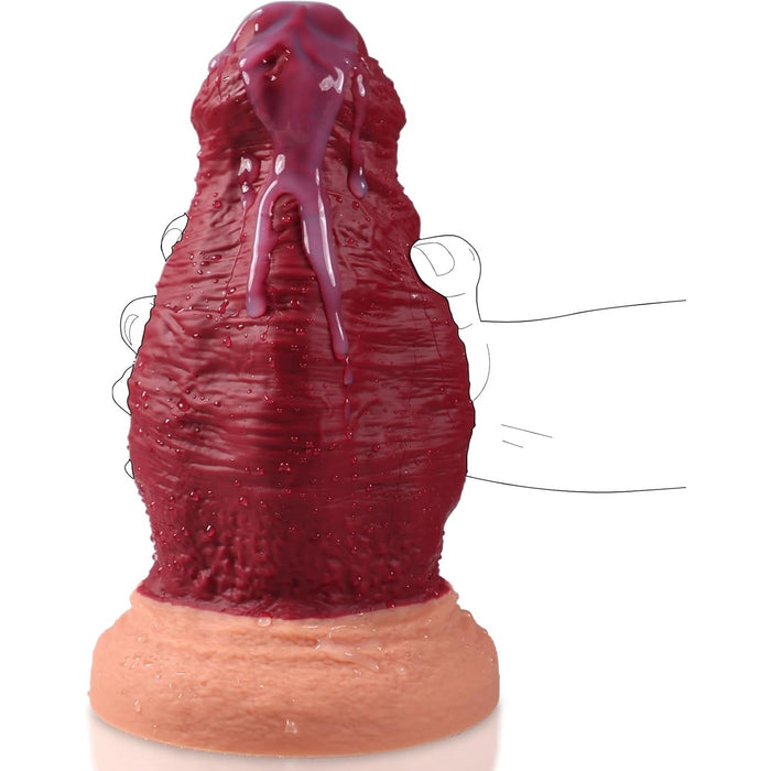 25 cm XXL neapdirbtas dildo su grublėtu paviršiumi ir stipria prisisukimo siurbtuku