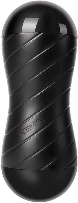 Ergonomic 2-in-1 masturbator with two sensory channels for men