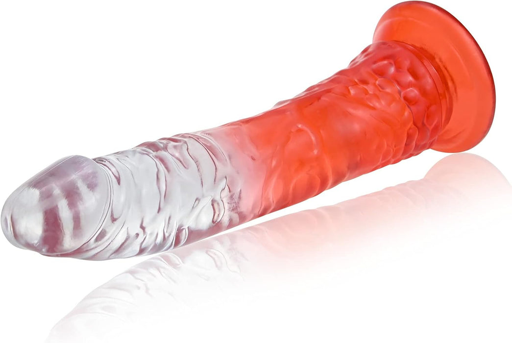 Dildo Analplug Skirtingas Spalvų Perejimas, TPE Medžiaga, 18,5 cm Ilgio