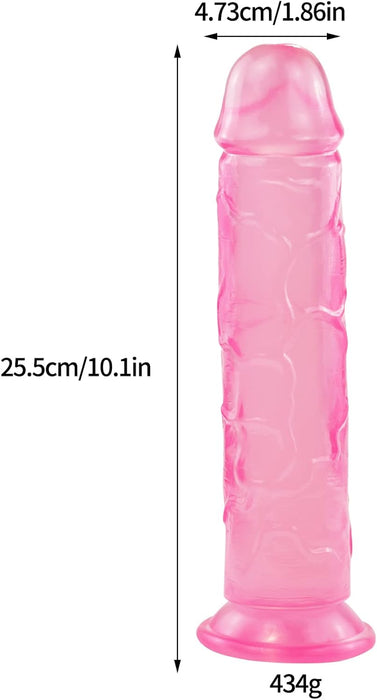 Crystal Jellies Realistic Dildo with Secure Clip Base 17.5 cm