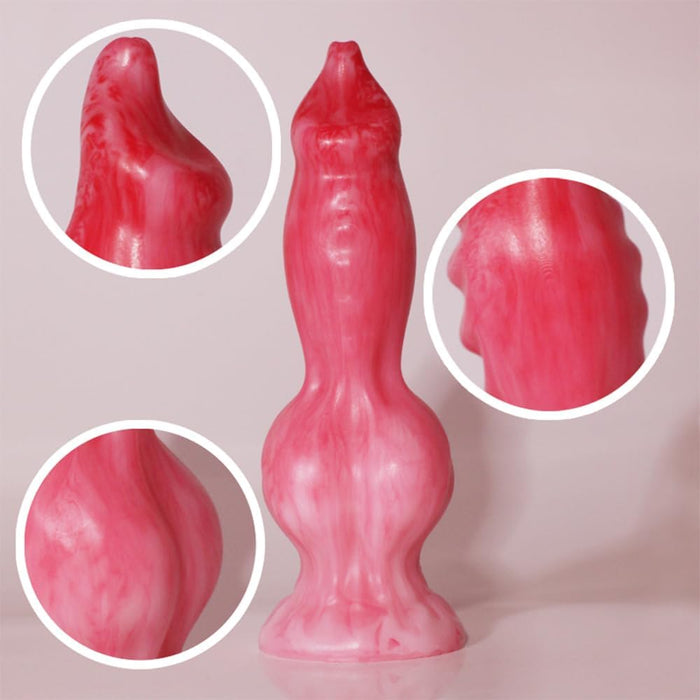 Realistic Wolf Dog Shape Dildo with Adjustable Base and Soft Silicone