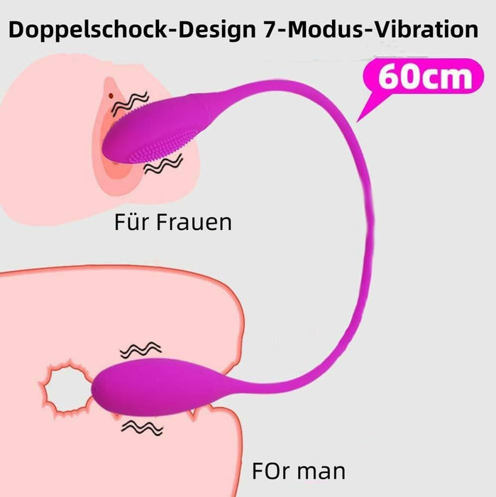 60 cm dual-head silicone vibrator with 7 vibration modes and water resistance