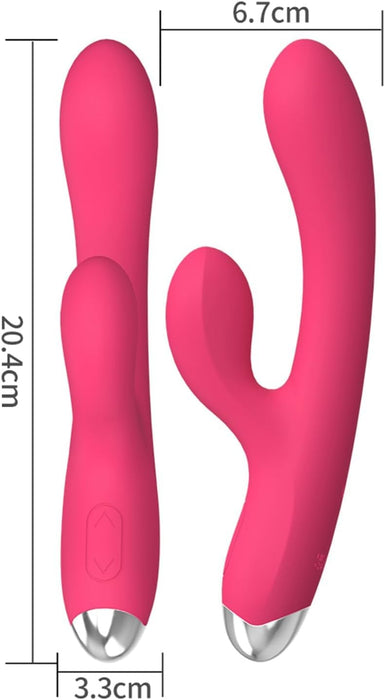 2in1 G taško vibratoriaus dildo su 10 impulsinių režimų ir analine stimuliacija