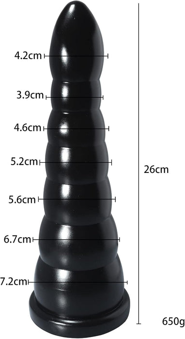 Realistiškas 26 cm dildo su stipria prisitvirtinimo siurbtuku – universalus malonumas