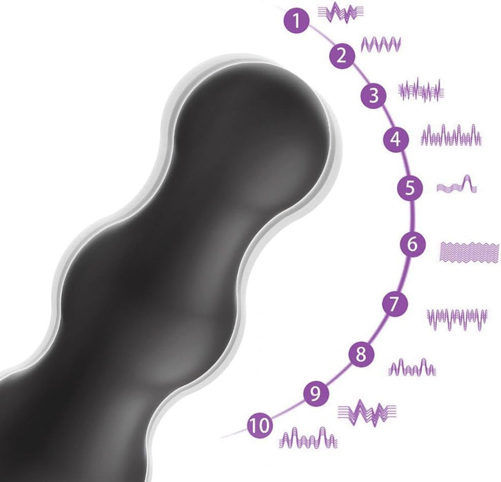 Inflatable Anal Vibrator with 10 Vibration Modes and Remote Control