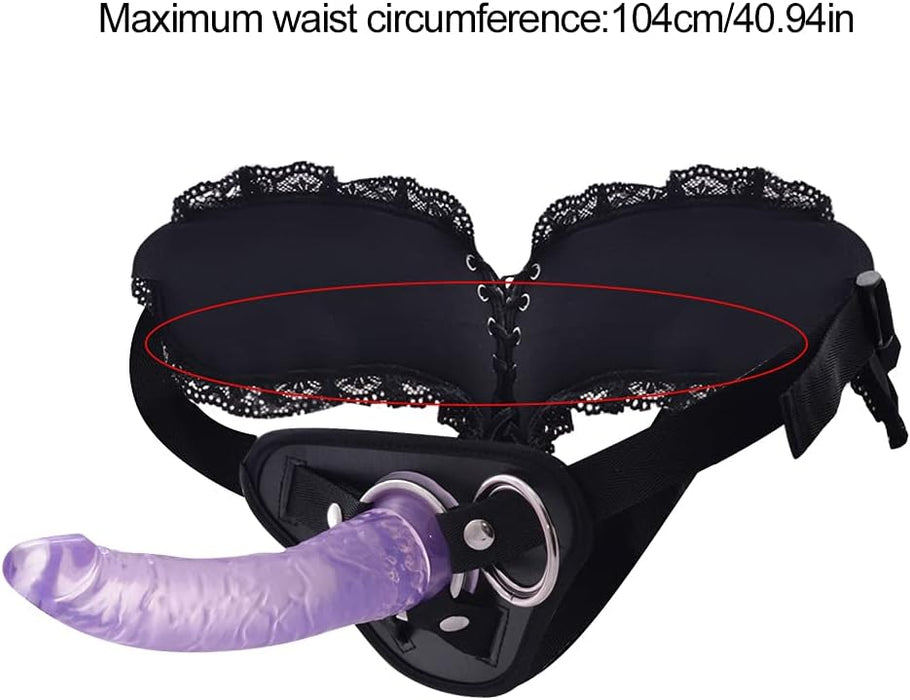 Adjustable strap-on with removable realistic dildo for women and couples