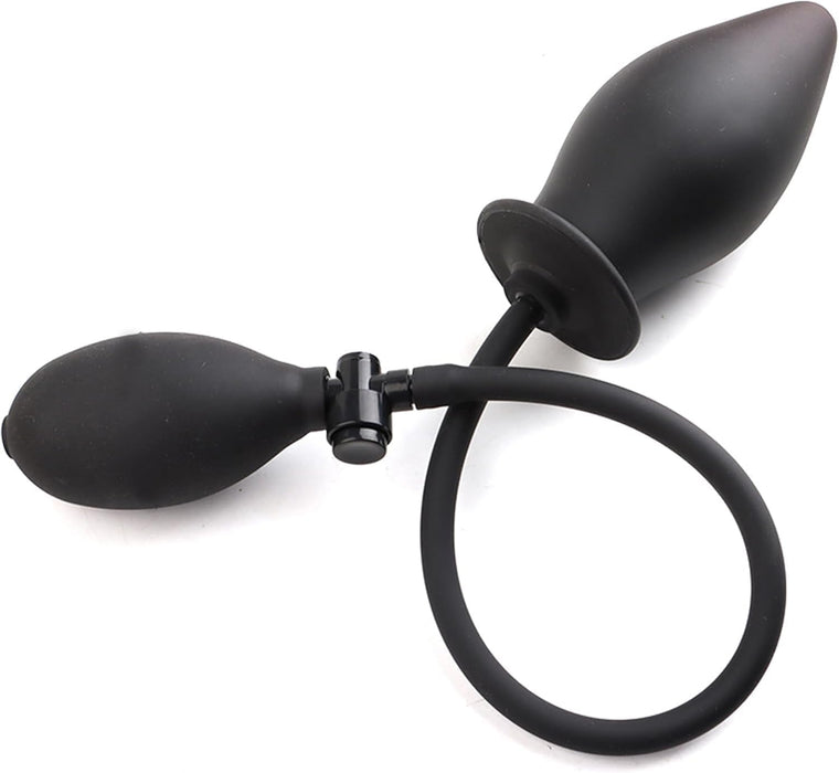 Inflatable anal plug with vibration and high-pressure pump