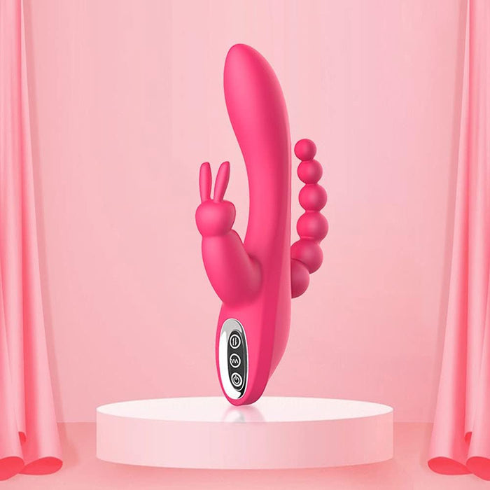 3-in-1 Rabbit Vibrator with 7 vibration modes and magnetic charging