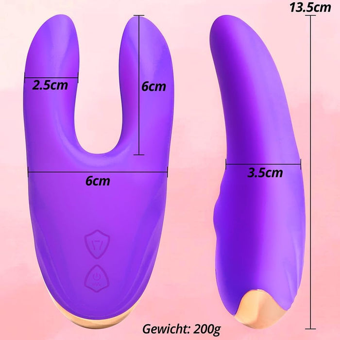 Vibrator for women with 10 vibration modes and two heads