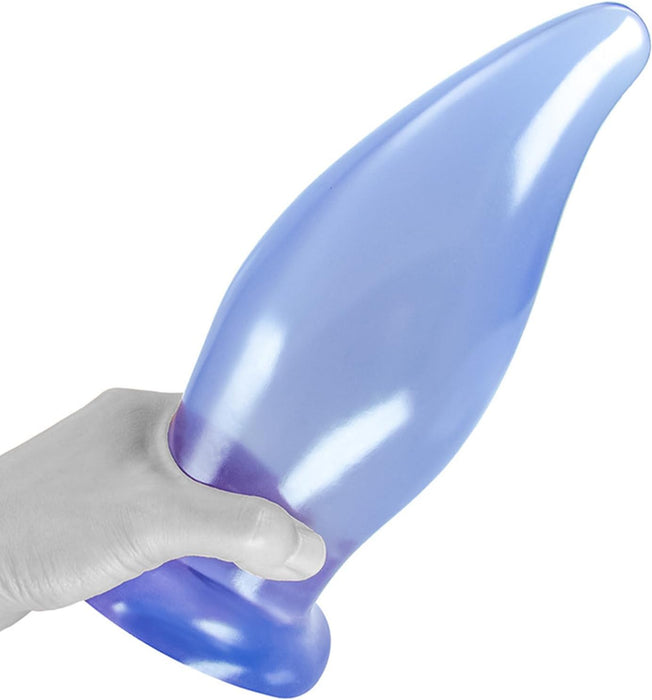 Didelis analinis kaištis su stipriu siurbtuku ir lankstumu malonumui